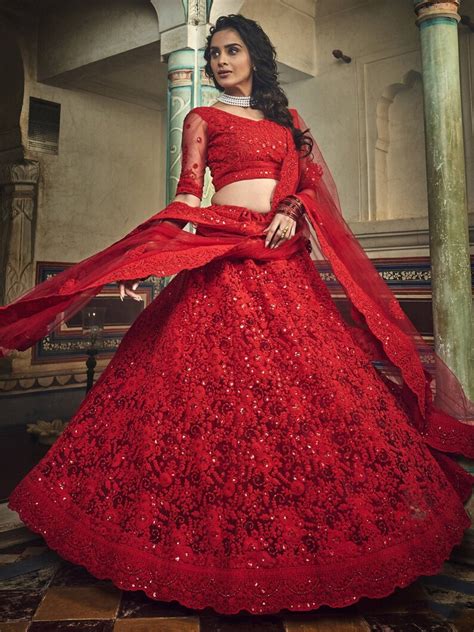 Buy SABYASACHI Inspired Red Lehenga PRIYANKA CHOPRA Wedding Online in India - Etsy