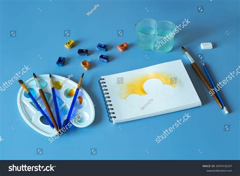 Watercolor Painting Process Watercolor Painting Palette Stock Photo 2070732227 | Shutterstock