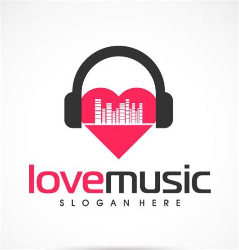 Love music logo vector free download