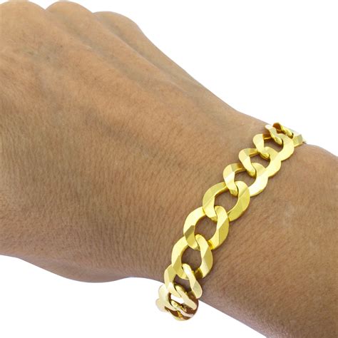 10K Solid Yellow Gold 2mm-12mm Cuban Curb Link Chain Bracelet Men/Women 7" 8" 9" | eBay