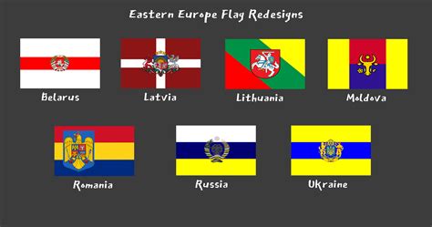 My redesign of Eastern European flags. Next up Ill post Western Europe ...