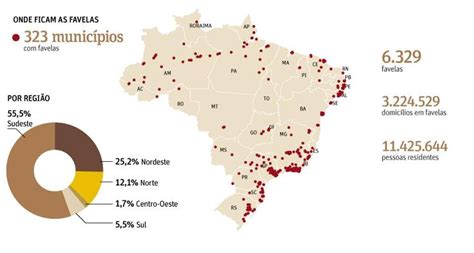 Favelas In Brazil Map