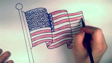 United States Flag Drawing at GetDrawings | Free download