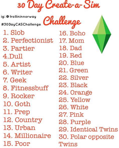 Sims 4 challenges - retailgola