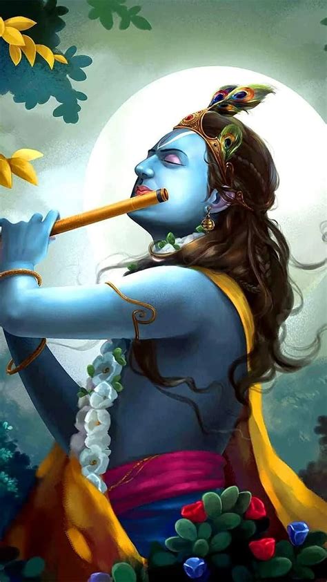 Lord Krishna With Flute Wallpapers