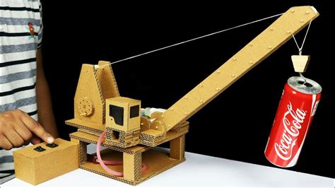 How to Make Remote Control Hydraulic CRANE From Cardboard - YouTube