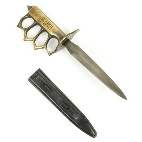 U.S. WWI M1917 Trench Knife with Scabbard - Marked LF&C 1917 – International Military Antiques