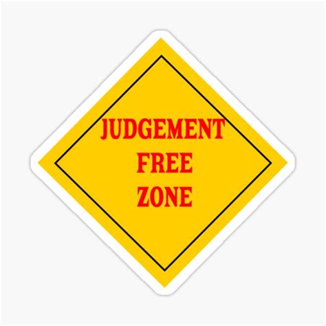 "Judgement Free Zone" Sticker for Sale by ALVempire | Redbubble