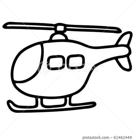 Helicopter line drawing - Stock Illustration [61462449] - PIXTA