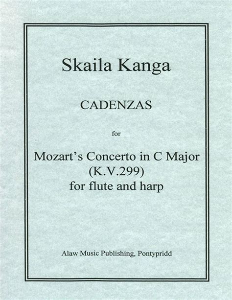 Harp Sheet Music: Cadenzas for Mozart's Concerto in C Major K.V.299 by KANGA, S.