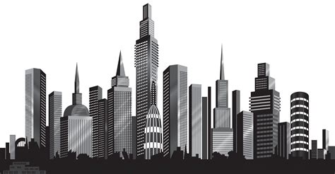 Cityscape Silhouette, City Silhouette, Silhouette Clip Art, Silhouette ...