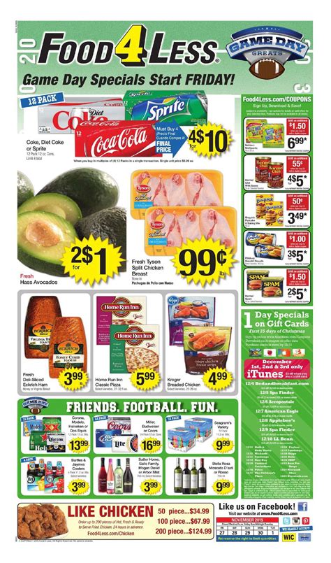 Food 4 Less Weekly Ad November 18 - 26, 2015 | Weekly Ads and Circulars November 2015 US ...