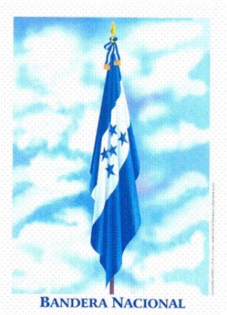 Bandera De Honduras Izada