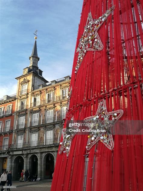 Christmas tree at the Plaza Mayor Christmas Market on November 27 ...