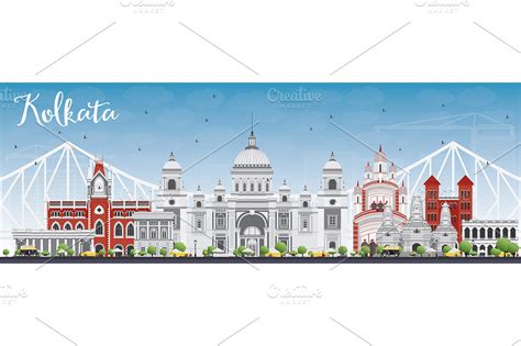 Kolkata Skyline | Custom-Designed Illustrations ~ Creative Market