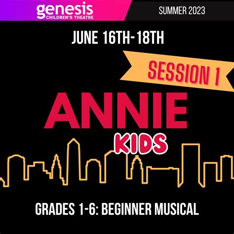 Shows 2023 – Annie KIDS Session 1 | Genesis Children's Theatre