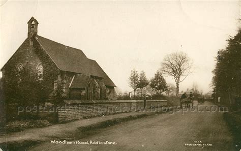 Postcards Then and Now: Addlestone, Surrey, Woodham Lane c1912