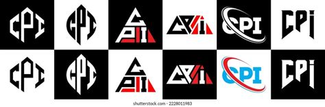 Cpi Letter Logo Design Six Style Stock Vector (Royalty Free) 2228011983 ...