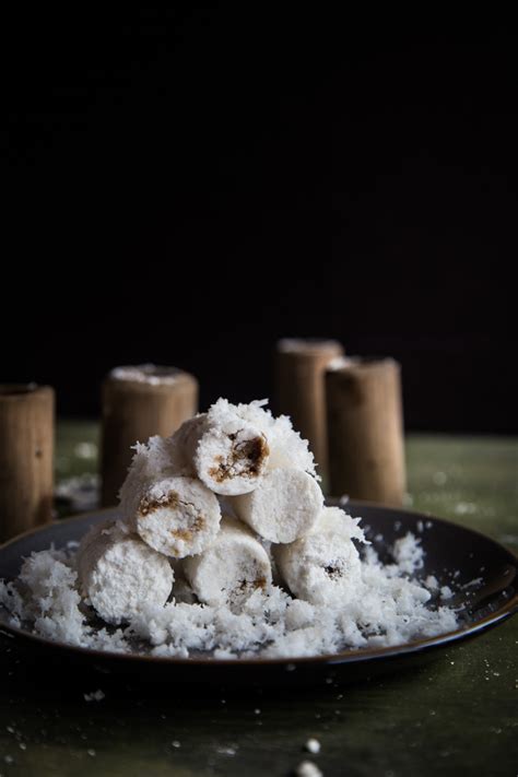 Indonesian Putu Bambu (Steamed Rice Cake in Bamboo)