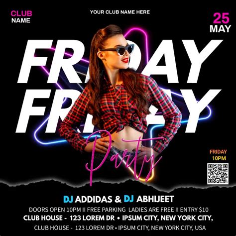 Friday Night Party Template | PosterMyWall