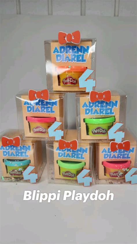 Blippi Playdoh, birthday party supplies, interactive supplies, birthday ...