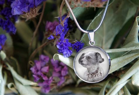 Personalized Pet Jewelry Pet Photo Necklace Dog Mom Jewelry | Etsy