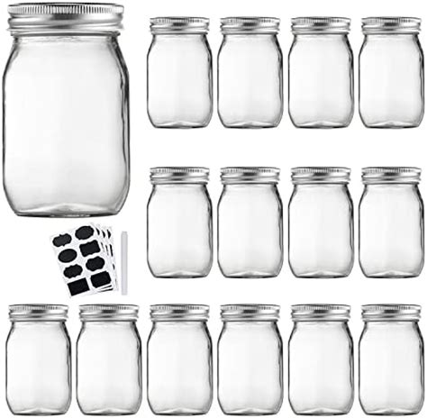 Amazon.com: Accguan Mason Jars, glass jar 8OZ With Regular Lids and ...