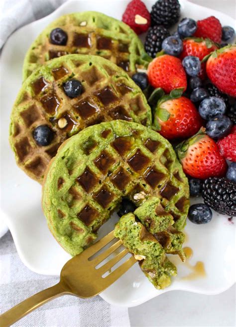 Green Blender Waffles - Chelsey Amer