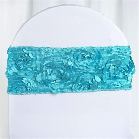 5 pcs Satin Rosettes on Streachable Spandex Banquet Chair Sashes ...