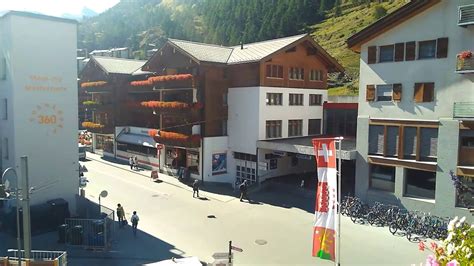 View from Hotel Bahnhof, Zermatt - YouTube