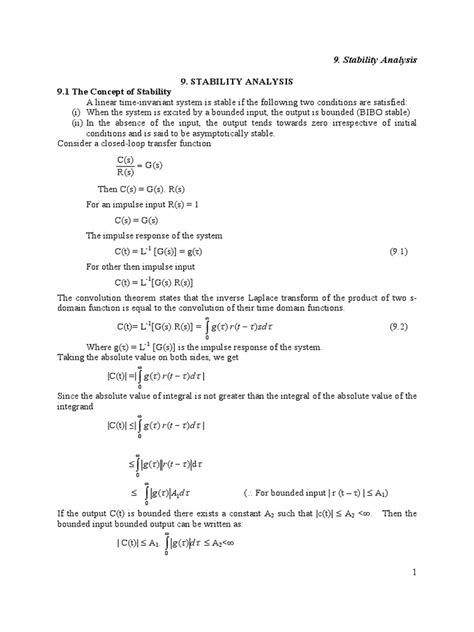 9.stability Analysis | PDF | Stability Theory | Control Theory