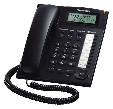 PANASONIC Analog Telephone, Black, Voicemail No - 49AD39|KX-TS880B - Grainger