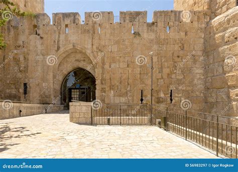 The Ancient City Walls and Towers in the Old Jerusalem Stock Image - Image of cities, history ...