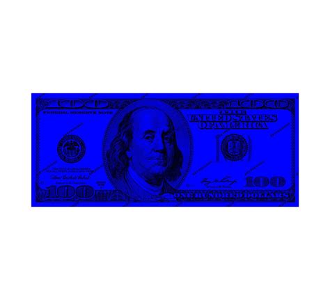 Royal Blue 100 Dollar Bill Money PNG Graphic — drypdesigns