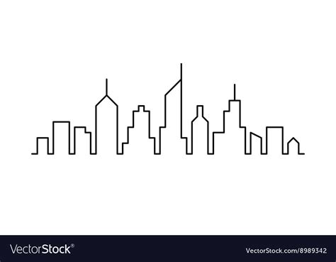 Line sketch cityscape design Royalty Free Vector Image