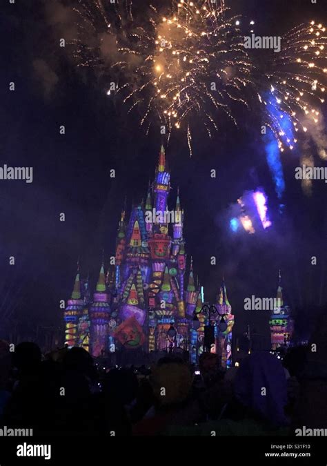 Disney World Halloween Fireworks Stock Photo - Alamy