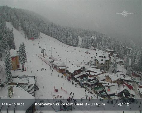 Borovets ski resort - Rila hotel webcam archive - 10.03.2022