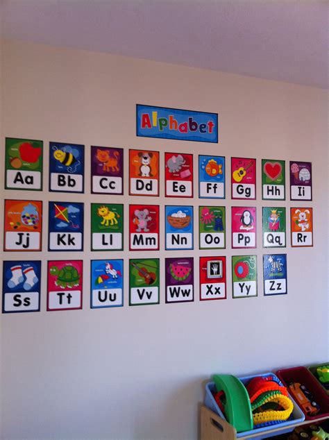 Alphabet wall mural | Kindergarten classroom decor, Alphabet display, Preschool classroom decor