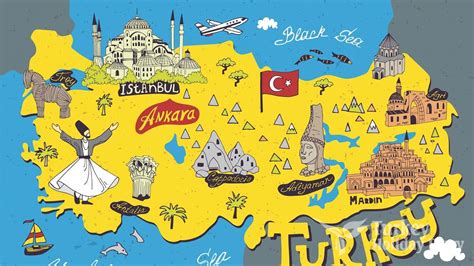 turkey-tourist-map - Turkey Holidays 2024 Diary