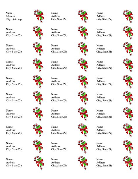 Printable Christmas Return Address Labels