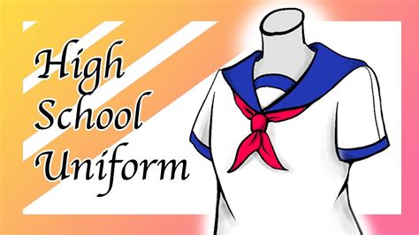 Drawing Japanese High School Girl Uniform / Designing Anime Clothes ...