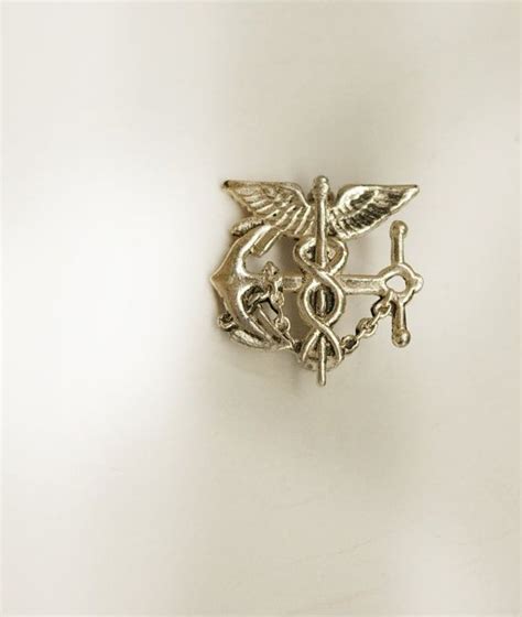 Navy Caduceus Silver