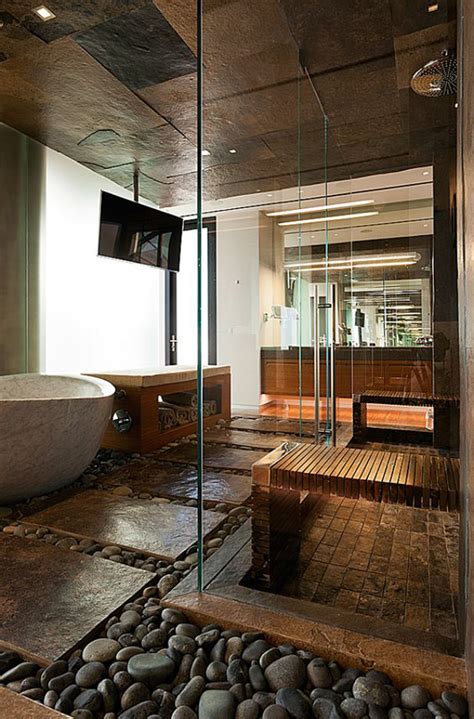 25 Awesome Natural Stone Bathrooms | HomeMydesign