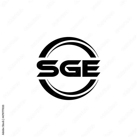 SGE letter logo design with white background in illustrator, vector logo modern alphabet font ...