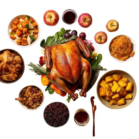 High Angle Assortment With Delicious Thanksgiving Food, Thanksgiving ...