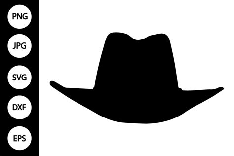 Silhouette Cowboy Hat SVG Graphic by MYDIGITALART13 · Creative Fabrica