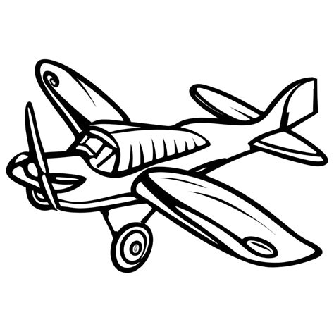 Drawing of Propeller Plane coloring page - Download, Print or Color Online for Free