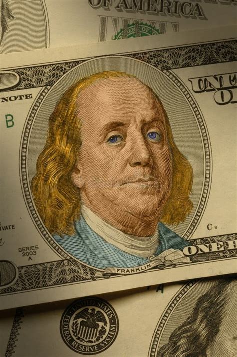 Close-up of Benjamin Franklin on the $100 Bill Stock Photo - Image of ...