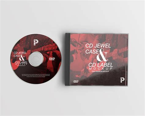 CD-DVD Jewel Case & Disc Label Mockup - PsFiles