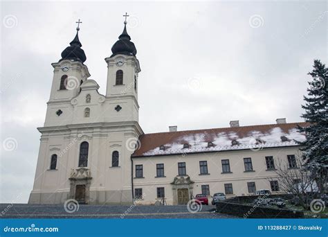 Tihany Abbey in Hungary stock image. Image of lake, historical - 113288427